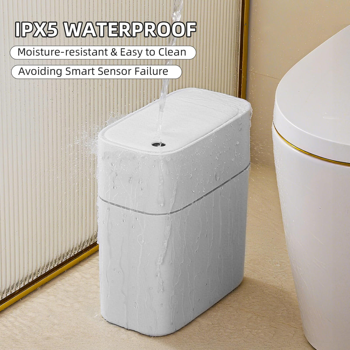JUDRDO modern trash bin complements home decor
