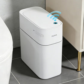 JUDRDO slim 3.5 gal trash can with sensor for hands-free bathroom use
