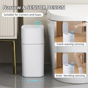 JUDRDO touchless trash bin in diaper area for easy disposal