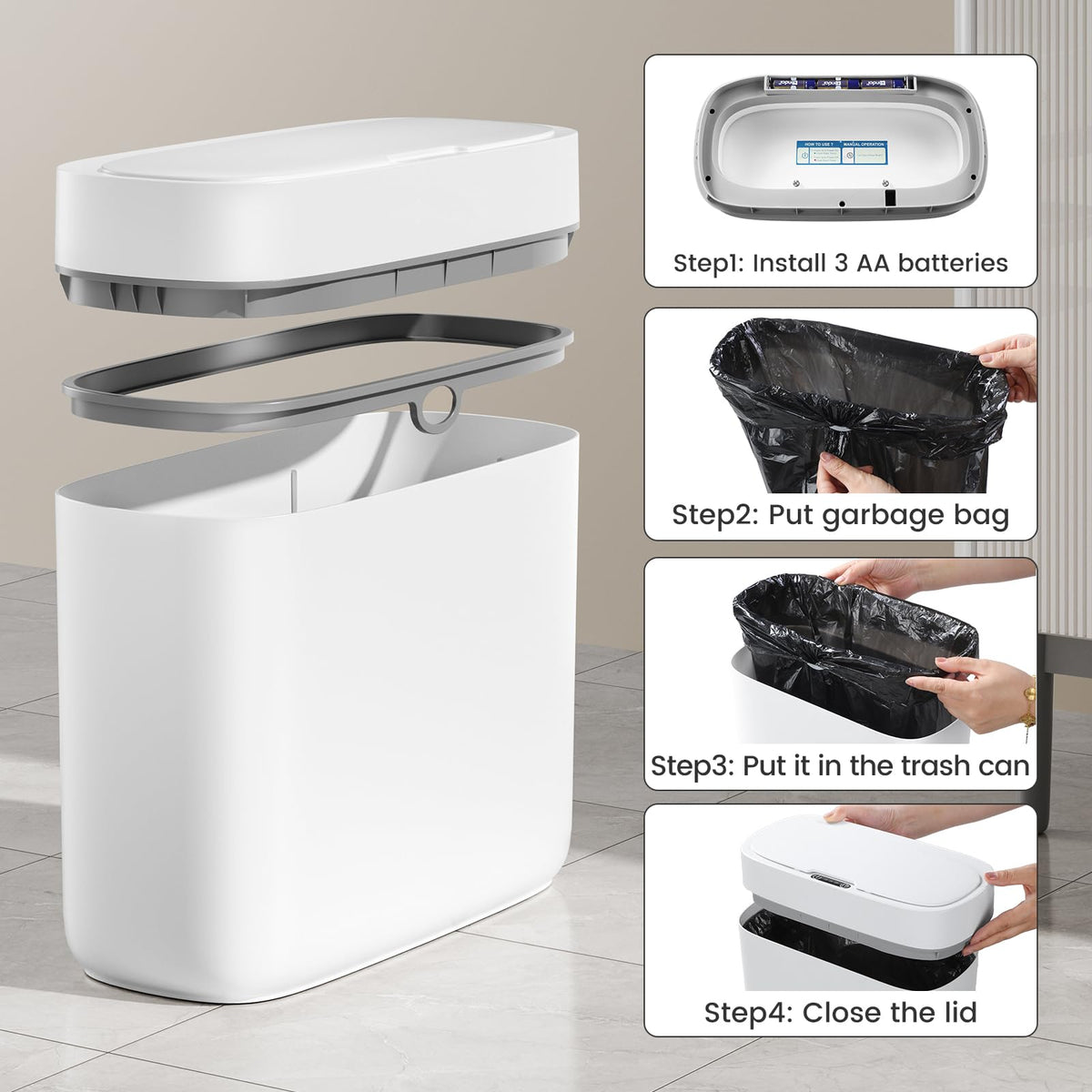 JUDRDO trash bag fixing ring keeps bags secure and neat.