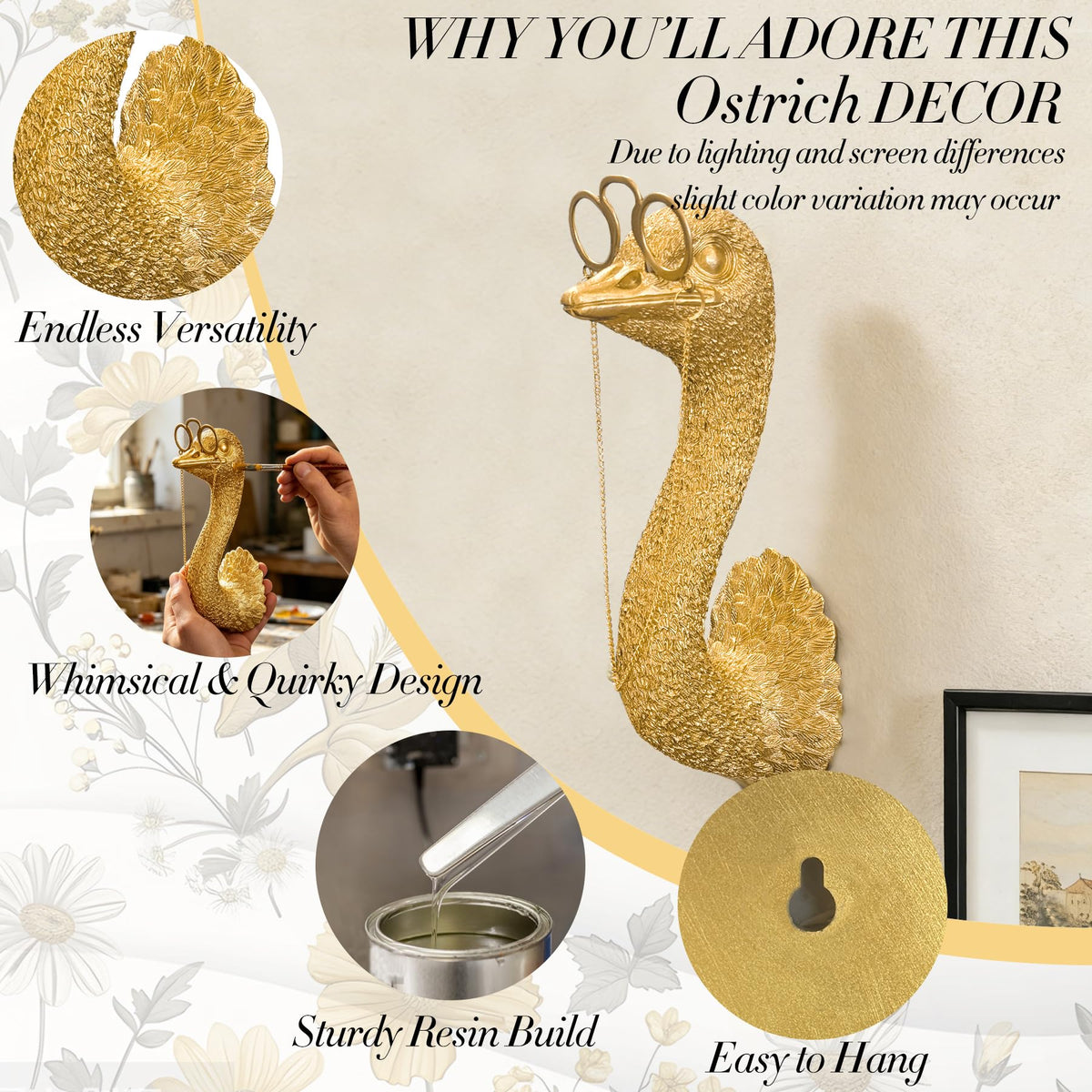 Includes mounting hardware for quick, secure hanging of the Juedawyal piece.