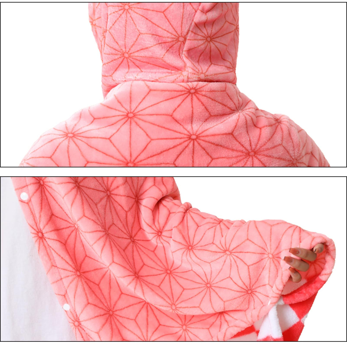 Juejuezi hooded design provides hands-free warmth during relaxation or cosplay.