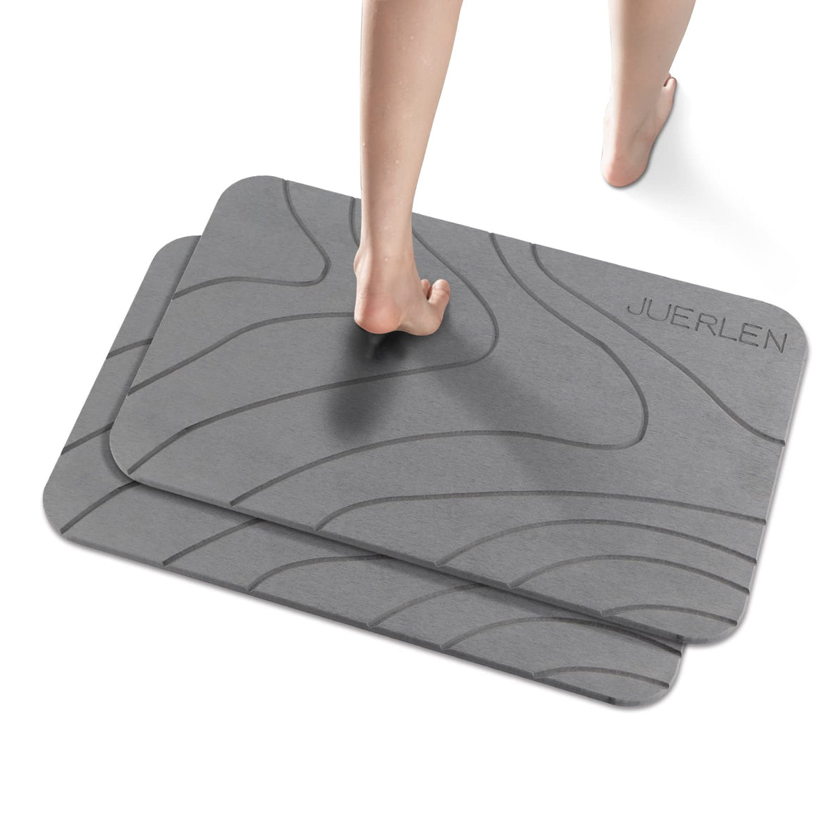 JUERLEN diatomite mat close-up texture highlighting rapid absorption