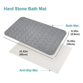 JUERLEN anti-slip underlay keeps the mat stable on smooth shower floors
