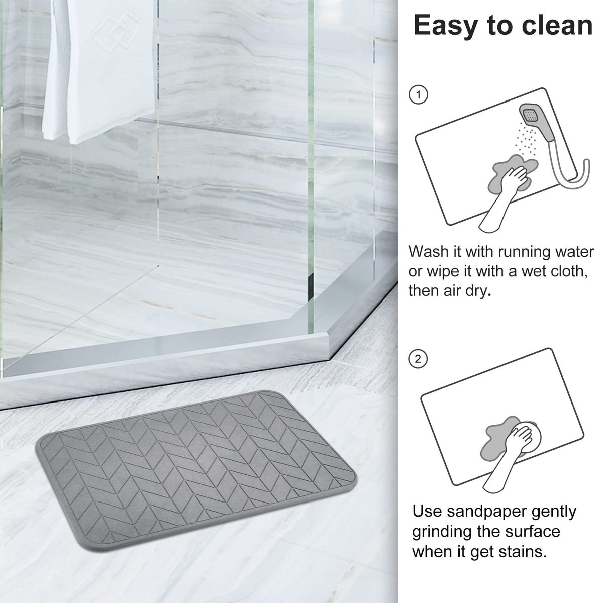 JUERLEN two-pack includes anti-slip underlay for safety during steps