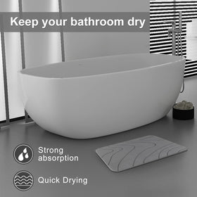 JUERLEN fast-drying mat keeps floors dry after showers