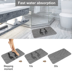 JUERLEN grey wave design adds sleek bathroom decor