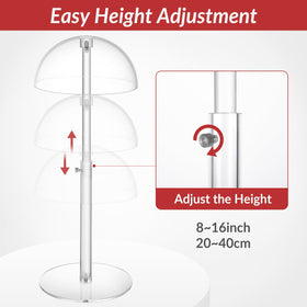 JUESHA protective acrylic construction reduces friction on hats