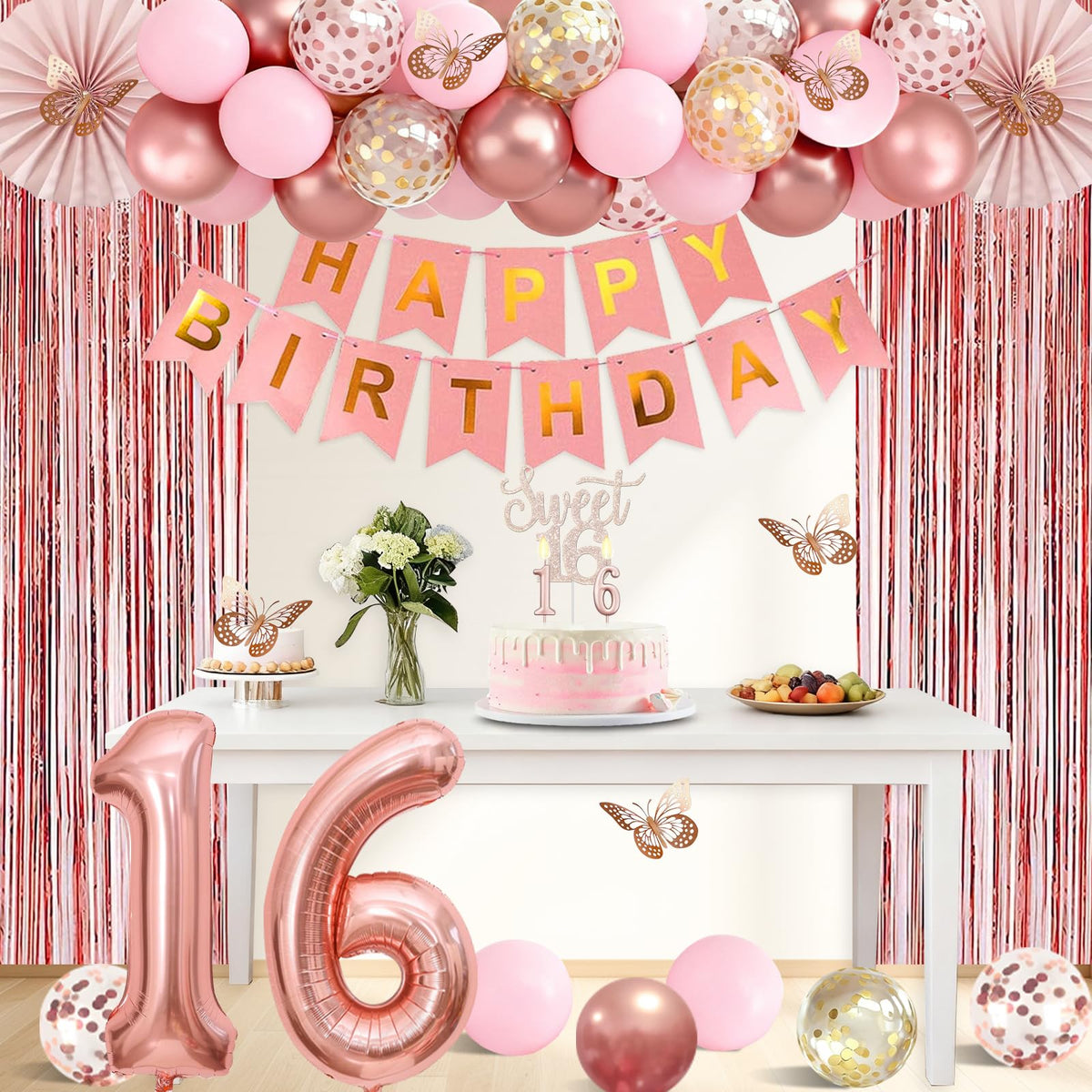 Juesly 16 candles with shimmer for cake decor
