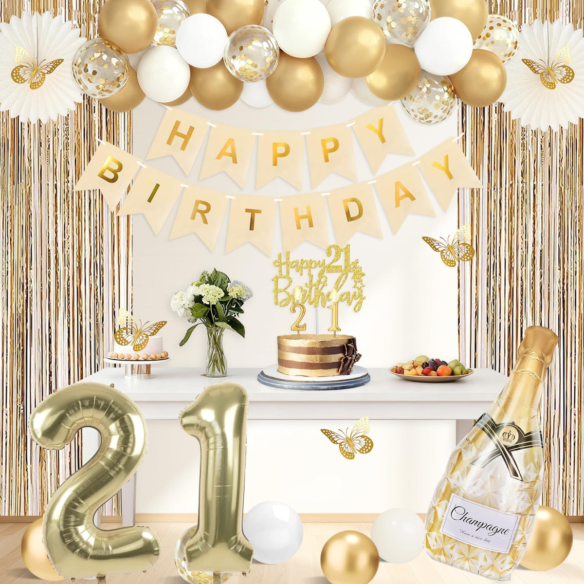 Juesly 21st birthday candles provide a classic celebratory glow.