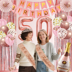 Juesly 40-inch number 50 balloon with bottle balloon stands out.