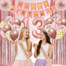 Juesly 40 inch 13th birthday balloon stands tall as a centerpiece