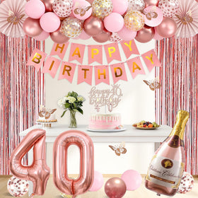Juesly 40th birthday cake topper marks the milestone with style.