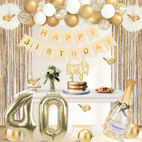 Juesly 40th birthday candles add glittering accents