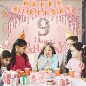 Juesly 9th crown tiara adds sparkle for a regal birthday moment.