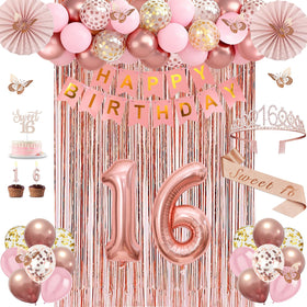 Juesly Happy 16 banner for festive backdrop and photo ops