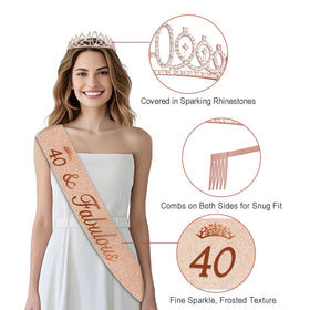 Juesly Happy 40th banner enhances celebration visuals for sharing moments.
