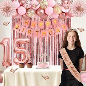 Juesly pink hanging paper fans add soft depth for celebrations