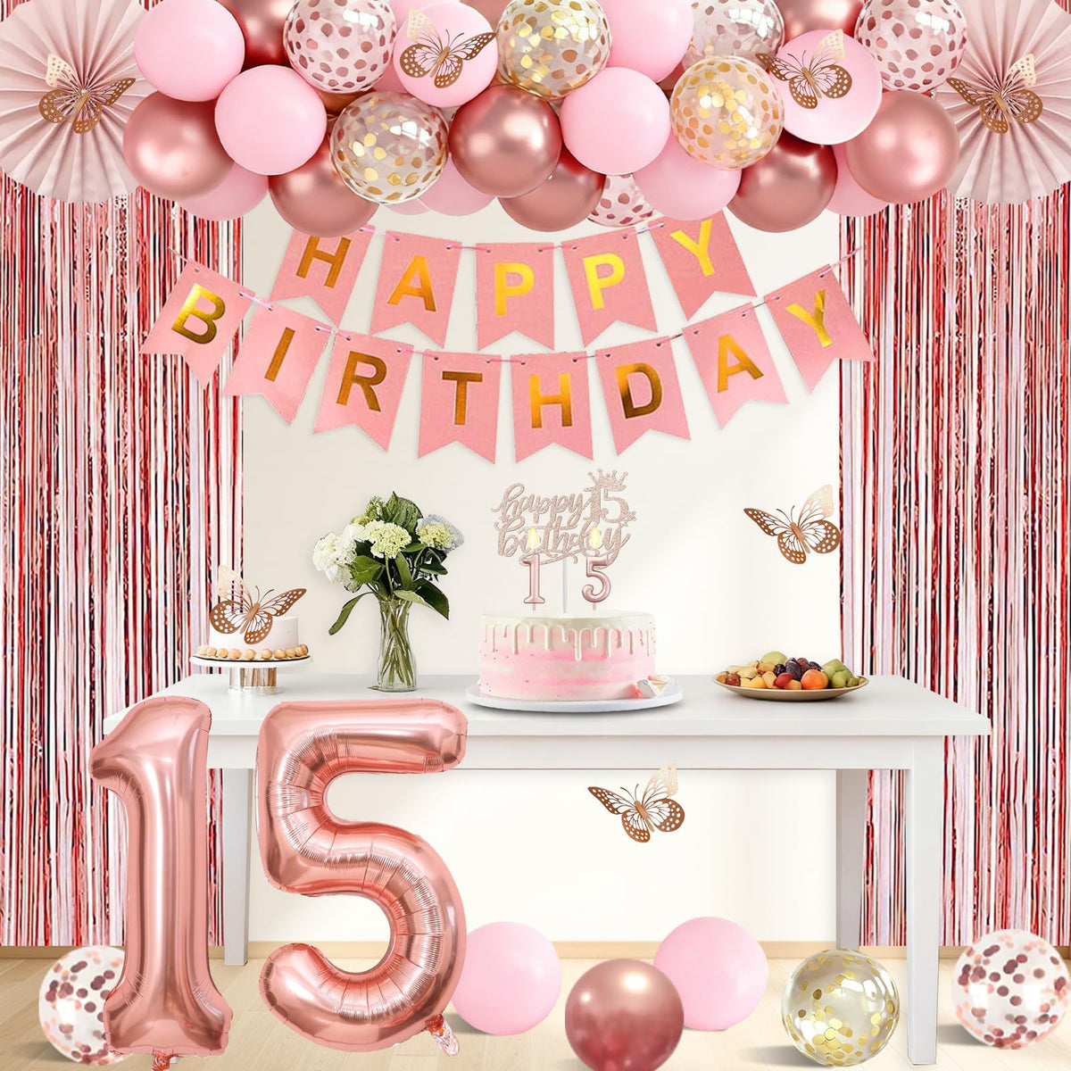 Juesly rose gold birthday candles add delicate glow