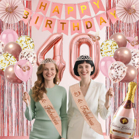 Juesly rose gold sash for the guest of honor to wear.