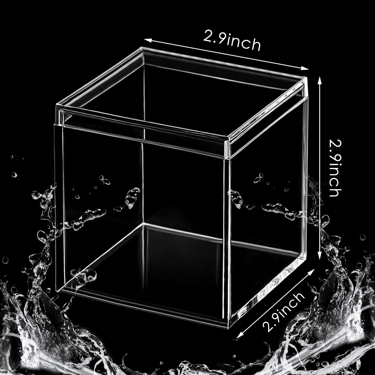 Juexica square display box offers quick item viewing without opening lids.
