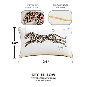 Juicy Couture cheetah pillow reverse presents solid color for versatile styling