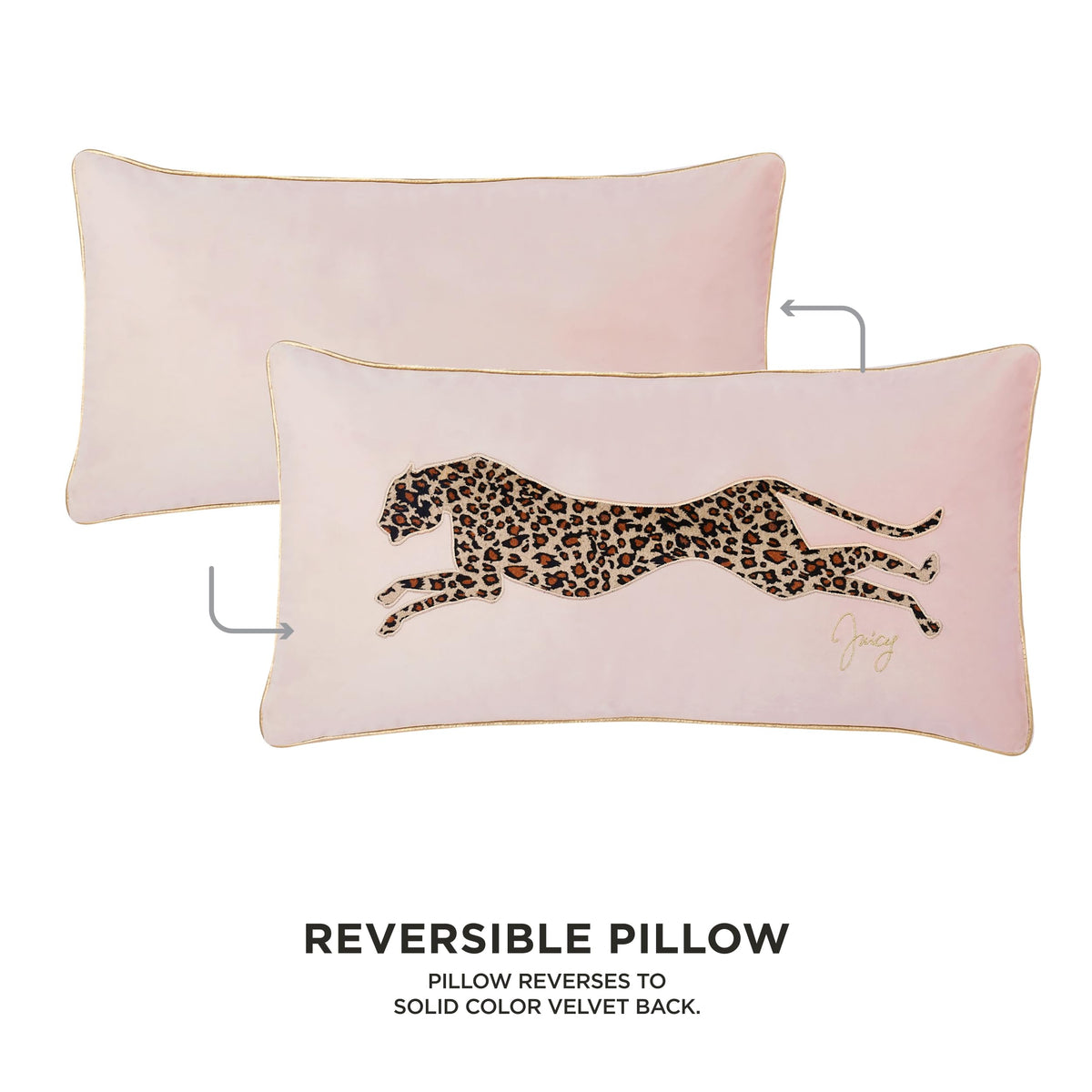 Juicy Couture plush cushion insert offers soft support and decor appeal