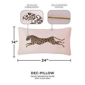 Juicy Couture reversible velvet cheetah pillow back solid color for versatile styling