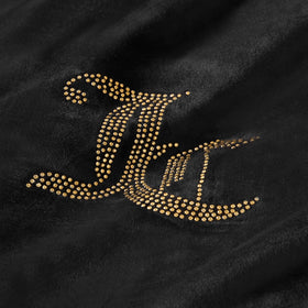 Close up of velour fabric texture for a soft, luxurious feel.