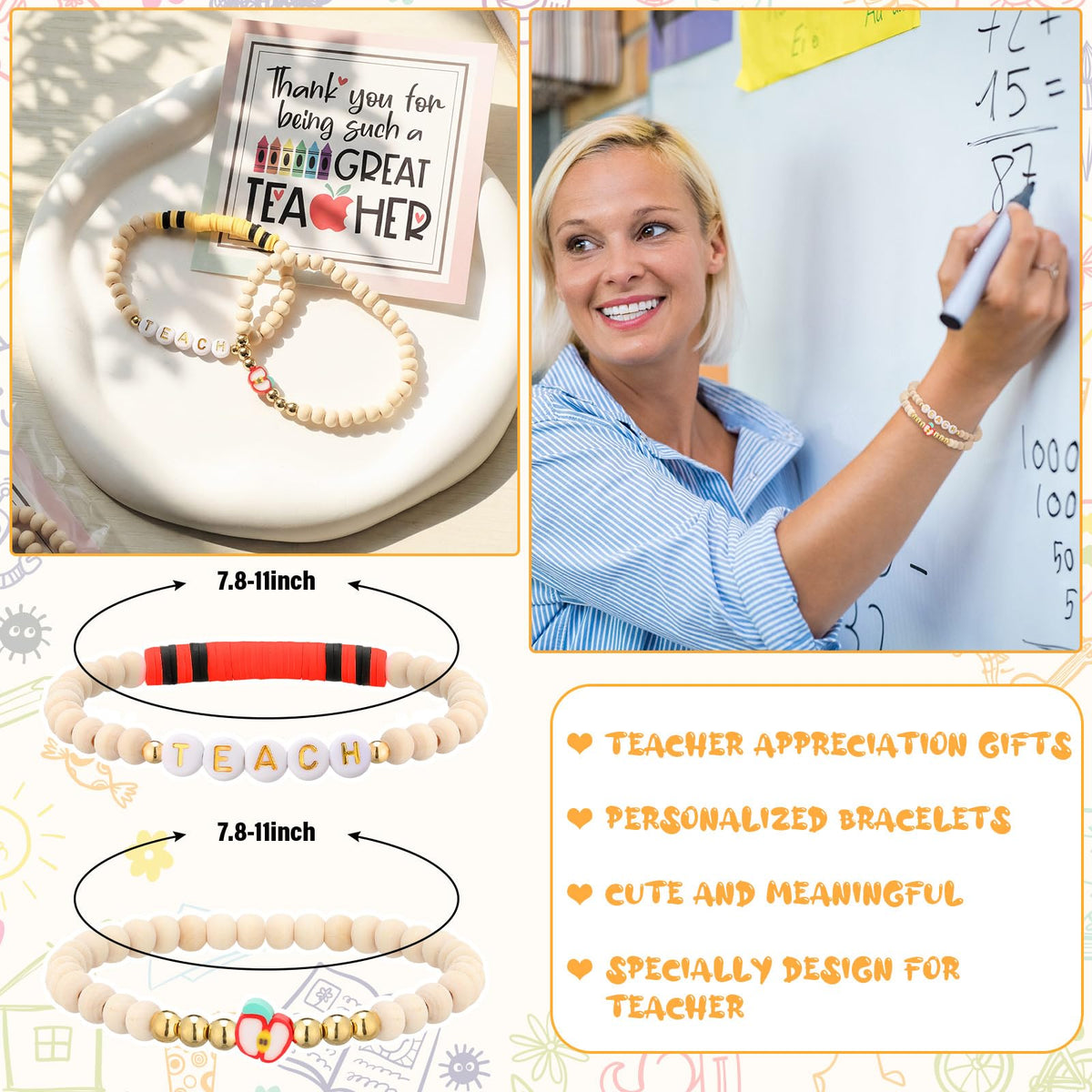Juinte nickel-free brass beads with wooden accents ensure comfortable wear.