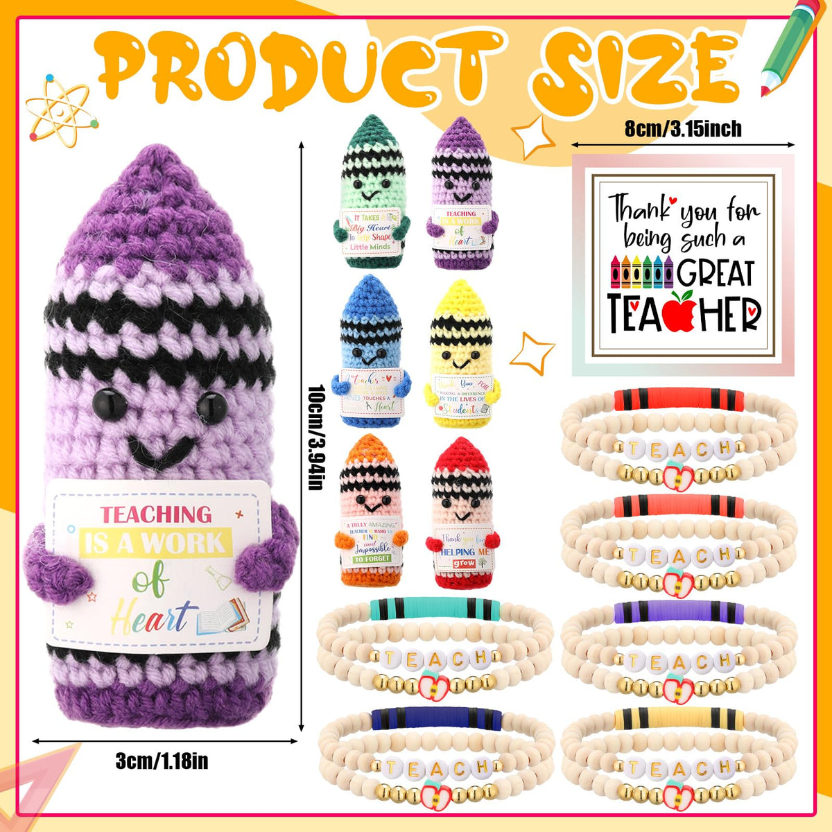 Juinte handmade crochet doll in soft wool brightens a desk or shelf.