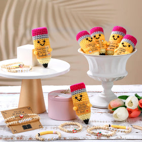 Juinte teacher gifts pencil doll collection 2 highlights bright charm for desk display