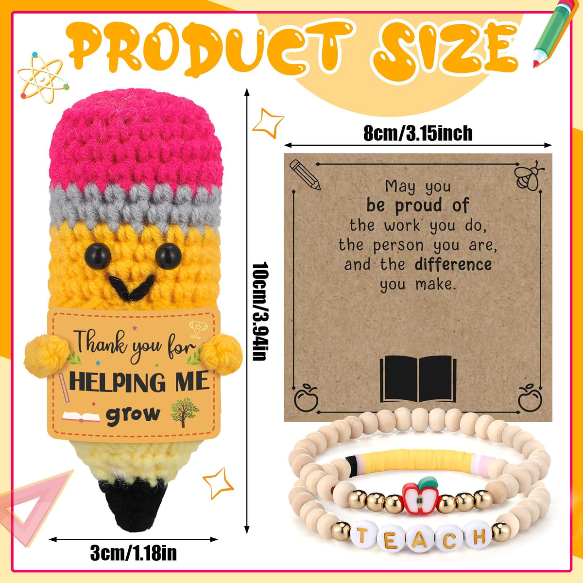 Juinte pencil doll collection 3 with tiny bracelet, ideal giftable keepsake