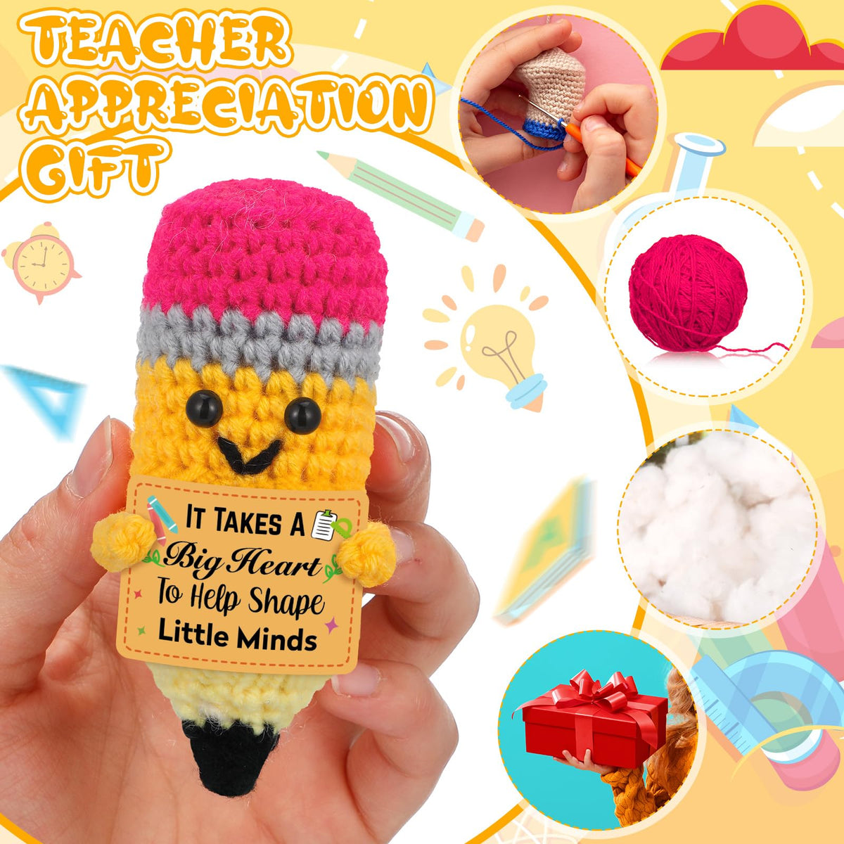 Juinte pencil doll collection 5 pairs with gratitude card for a thoughtful surprise