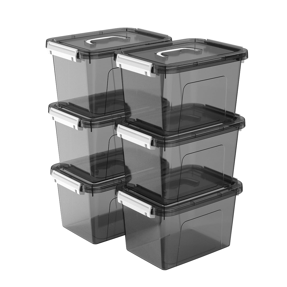JUJIAJIA 6-quart bin with lid for compact, organized storage.