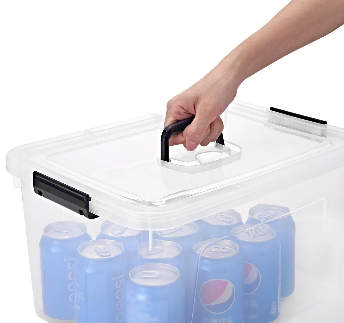 Secure buckled lids resist dust and spills during transit.