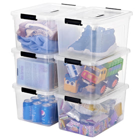 Clear polypropylene bin for easy contents identification and quick retrieval.