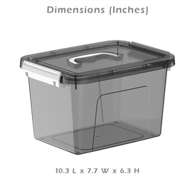 JUJIAJIA smoked-black bin set showing privacy with visibility.