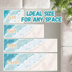 JUKAMO runner rug with non-slip textured backing for stable placement