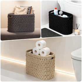 Jukercici narrow-space storage bin fits compact bathrooms.