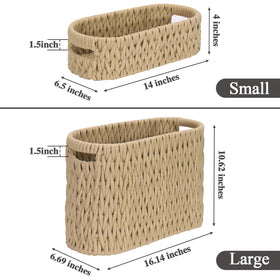 Jukercici small bathroom basket with integrated handles for easy lifting.