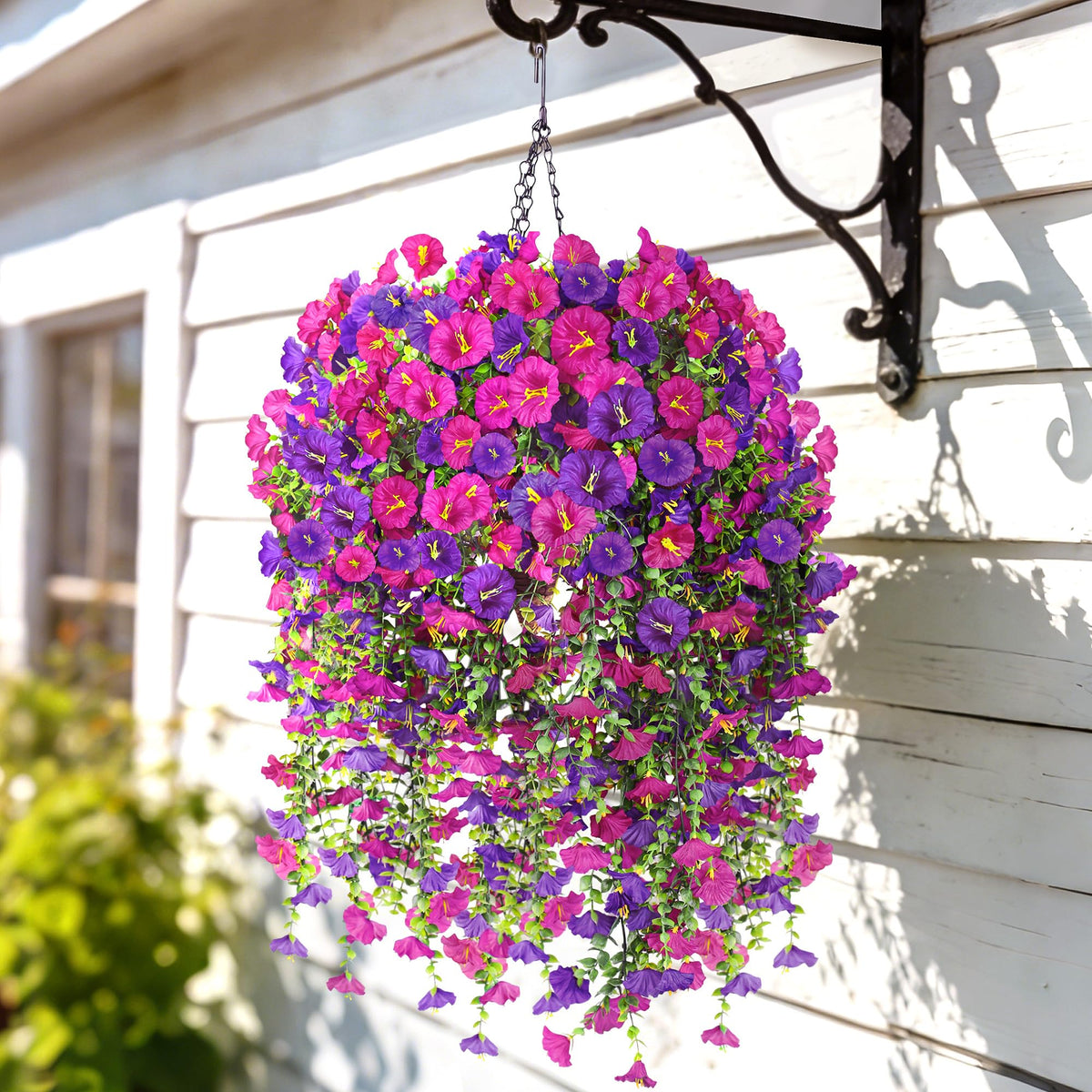 Julako hanging basket flowers add year-round color to outdoor spaces
