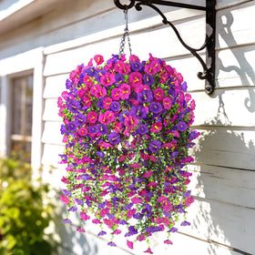 Julako hanging basket flowers add year-round color to outdoor spaces