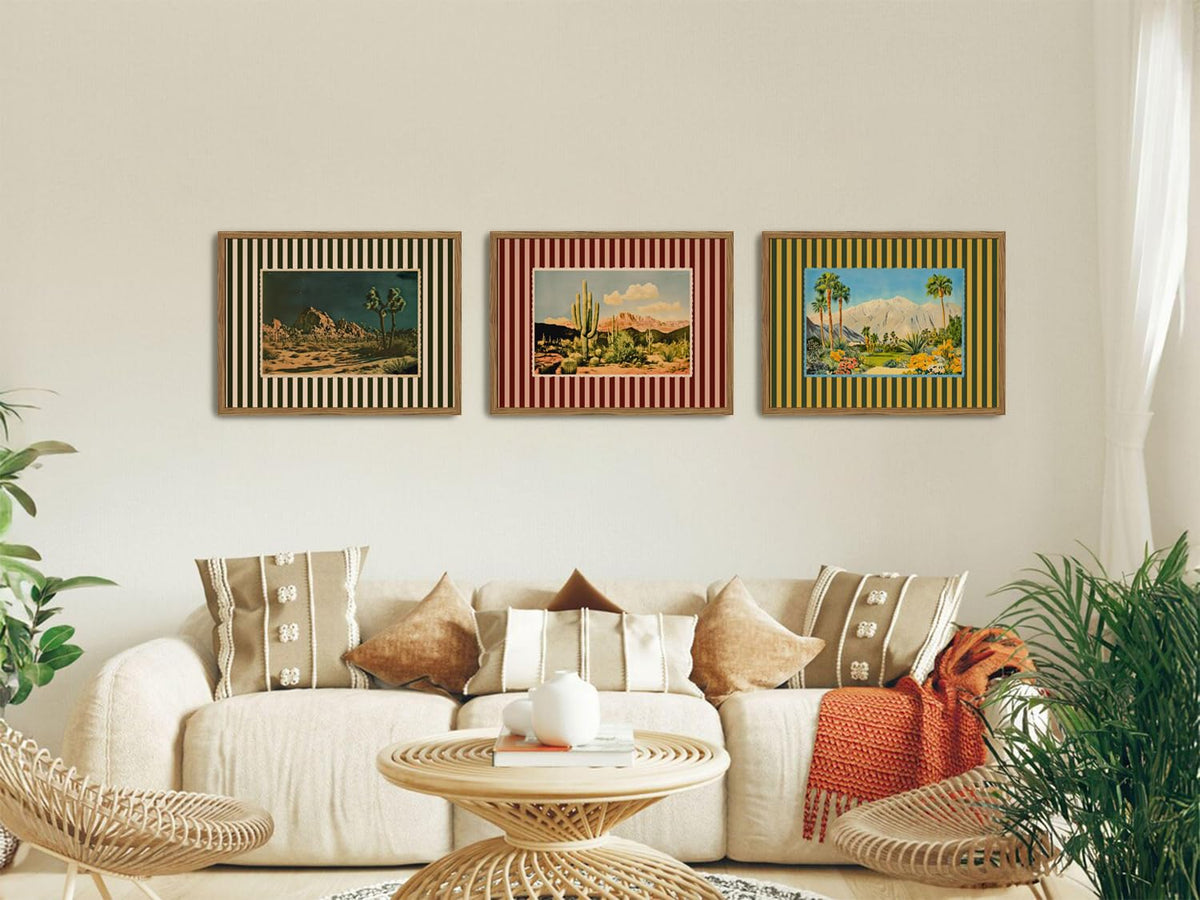 Julaydi framed tropical oasis print adds calm to the bedroom