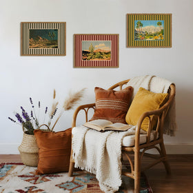 Julaydi framed tropical oasis print enhances sunlit walls