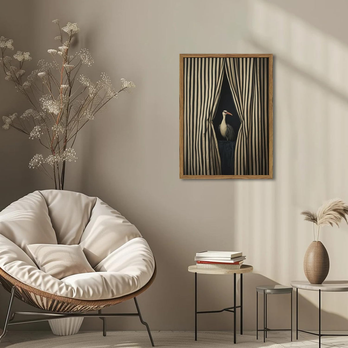 Julaydi Moody Crane Wall Art bathroom decor, quick refresh with whimsy
