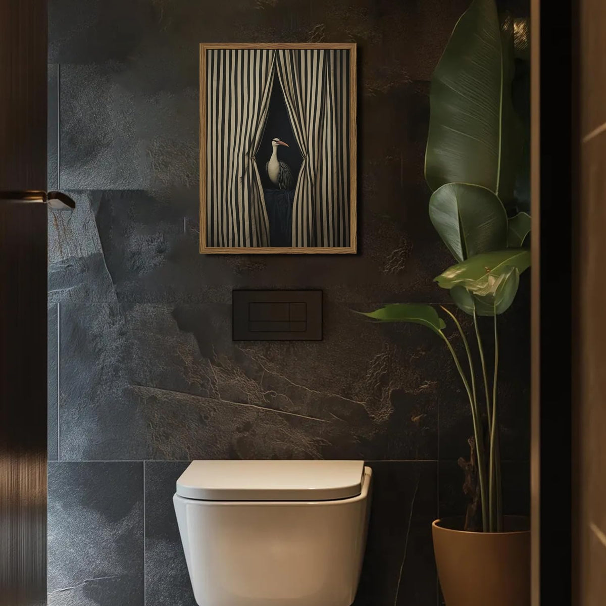 Julaydi Moody Crane Wall Art bedroom decor, creates moody ambiance