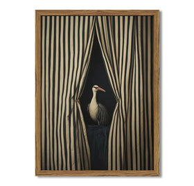 Julaydi Moody Crane Wall Art front frame, framed canvas enhances vintage decor