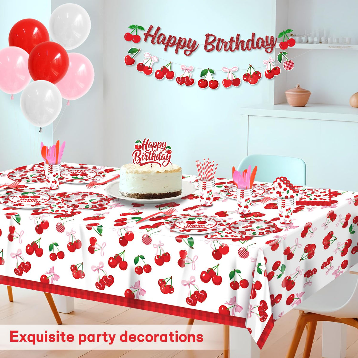 julyshy cherry cupcake toppers 13 pcs decorate treats beautifully