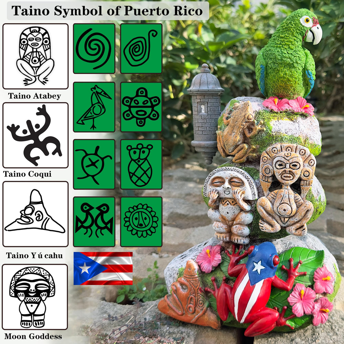 JULYSVE Puerto Rican Parrot statue adds wildlife focus to your display.